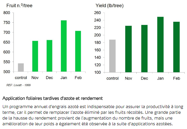 Applications foliaires tardives d'azote et rendement 