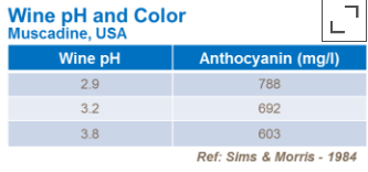 Liens entre pH et couleur du vin