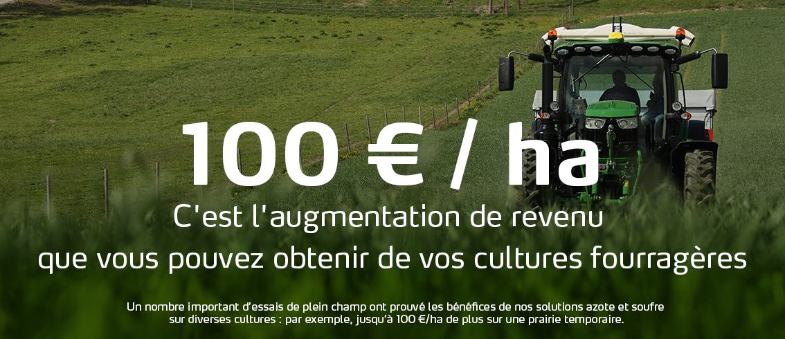 Augmentation de revenu généré par l'utilisation de solutions azote et soufre