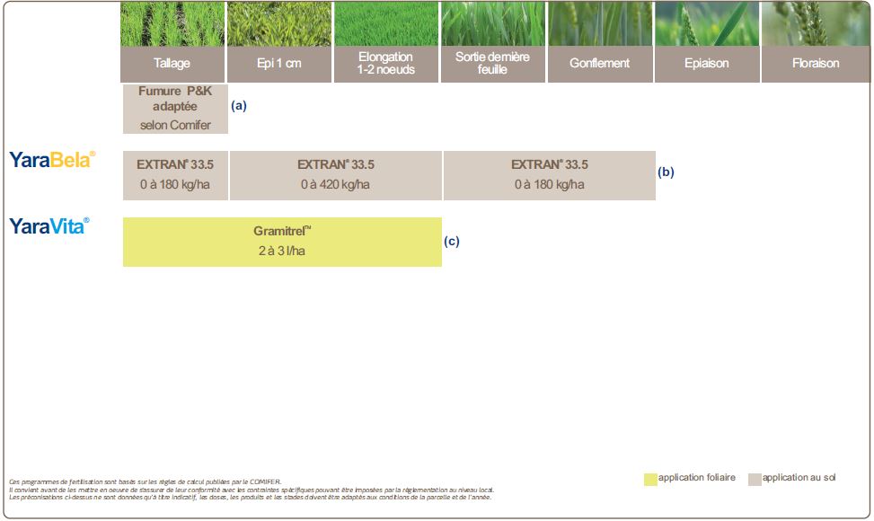 Programme de nutrition du blé panifiable
